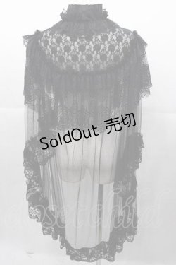画像2: MR corset / レースチュールケープ  黒 I-25-11-04-041-PU-JA-SA-ZI