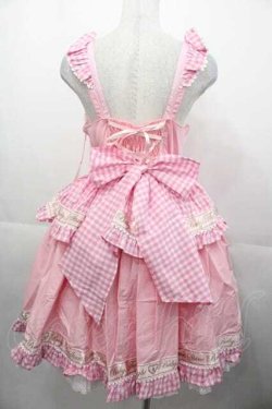 画像2: BABY,THE STARS SHINE BRIGHT / Best Wishes Hearty Ginghamジャンパースカート  ピンク I-25-11-04-043-BA-OP-SA-ZI