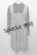axes femme / チェックリボンドッキングワンピース  黒Ｘグレー I-25-11-04-046-AX-OP-SA-ZI