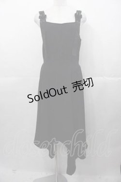 画像1: axes femme / イレヘムシルエットジャンパースカート  黒 I-25-11-04-047-AX-OP-SA-ZI