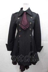 ATELIER BOZ / シルヴィコートワンピース L 黒Ｘボルドー I-25-11-04-048-EL-OP-SA-ZI