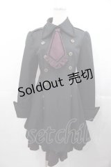 ATELIER BOZ / シルヴィコートワンピース L 黒Ｘボルドー I-25-11-04-048-EL-OP-SA-ZI