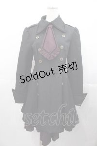 ATELIER BOZ / シルヴィコートワンピース L 黒Ｘボルドー I-25-11-04-048-EL-OP-SA-ZI