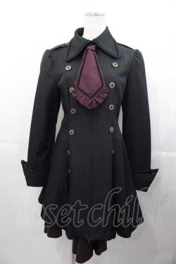 画像1: ATELIER BOZ / ディーンジャケットワンピース L 黒Ｘボルドー I-25-11-04-048-EL-OP-SA-ZI