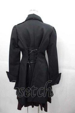 画像2: ATELIER BOZ / ディーンジャケットワンピース L 黒Ｘボルドー I-25-11-04-048-EL-OP-SA-ZI