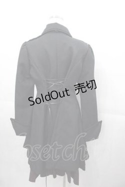 画像2: ATELIER BOZ / シルヴィコートワンピース L 黒Ｘボルドー I-25-11-04-048-EL-OP-SA-ZI