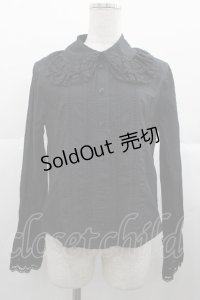 BABY,THE STARS SHINE BRIGHT / 袖ピンタックブラウス(2重衿ver.)  黒 I-25-11-07-001-BA-BL-SA-ZI