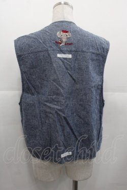 画像2: NATURE TRAIL / ぞうさん刺繍デニムベスト  青デニム I-25-11-07-038-LO-TO-SA-ZI