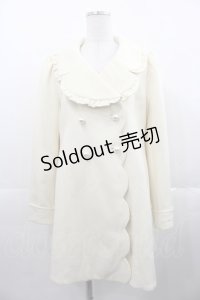 mille fille closet by LODISPOTTO / フリル襟コート M アイボリー I-25-11-07-040-LO-CO-SA-ZI