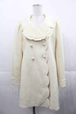画像1: mille fille closet by LODISPOTTO / フリル襟コート M アイボリー I-25-11-07-040-LO-CO-SA-ZI