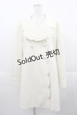 画像1: mille fille closet by LODISPOTTO / フリル襟コート M アイボリー I-25-11-07-040-LO-CO-SA-ZI