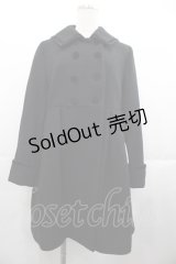 Jane Marple / ベルベットリボントリミングコート  黒 I-25-11-07-042-JM-CO-SA-ZI