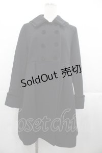 Jane Marple / ベルベットリボントリミングコート  黒 I-25-11-07-042-JM-CO-SA-ZI