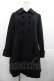 画像1: Jane Marple / ベルベットリボントリミングコート  黒 I-25-11-07-042-JM-CO-SA-ZI (1)