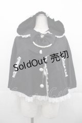 Ank Rouge / うさちゃんレースポンチョ  黒Ｘ白 I-25-11-07-043-CA-JA-SA-ZI