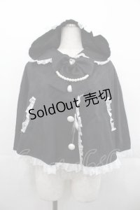 Ank Rouge / うさちゃんレースポンチョ  黒Ｘ白 I-25-11-07-043-CA-JA-SA-ZI