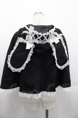 画像2: Ank Rouge / うさちゃんレースポンチョ  黒Ｘ白 I-25-11-07-043-CA-JA-SA-ZI