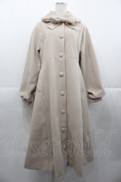 画像1: m petit by misako / AM*リボンコート L アイボリー I-25-11-07-045-LO-CO-SA-ZI