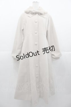 画像1: m petit by misako / AM*リボンコート L アイボリー I-25-11-07-045-LO-CO-SA-ZI