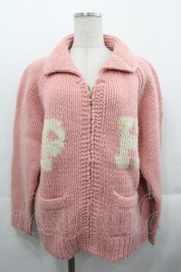 PINK HOUSE / 帽子&マフラークマ柄ニットカウチン  ピンク I-25-11-07-048-LO-JA-SA-ZI