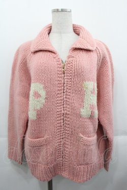 画像1: PINK HOUSE / 帽子&マフラークマ柄ニットカウチン  ピンク I-25-11-07-048-LO-JA-SA-ZI