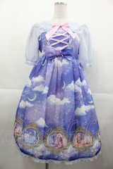 Angelic Pretty / Dreamy Luna ラプンツェルワンピース  ブルー I-25-11-07-049-AP-OP-SA-ZI