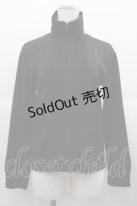 Jane Marple Dans Le Salon / フロントレースハイネックブルゾン  黒 I-25-11-07-005-JM-JA-SA-ZI