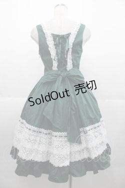 画像2: BABY,THE STARS SHINE BRIGHT / レースフリルジャンパースカート(2023 2nd release)  グリー I-25-11-07-051-BA-OP-SA-ZI