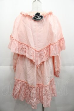 画像2: ALGONQUINS / ケープデザイン長袖ワンピース  ピンク I-25-11-07-065-AL-OP-SA-ZI