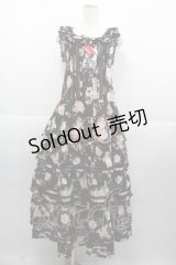 PINK HOUSE / ドーリーローズ柄ワンピース  ブラック I-25-11-07-071-LO-OP-SA-ZI