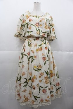 画像1: PINK HOUSE / チューリップうさぎプリントミディワンピース  キナリ I-25-11-07-073-LO-OP-SA-ZI