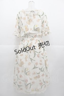 画像2: PINK HOUSE / チューリップうさぎプリントミディワンピース  キナリ I-25-11-07-073-LO-OP-SA-ZI