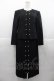 画像1: INGEBORG / サイド丸ボタンジャケット&スカートセットアップ  黒Ｘゴールド I-25-11-07-074-LO-JA-SA-ZI (1)