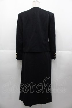 画像2: INGEBORG / サイド丸ボタンジャケット&スカートセットアップ  黒Ｘゴールド I-25-11-07-074-LO-JA-SA-ZI