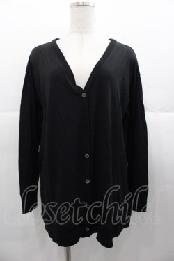 画像1: Jane Marple Dans Le Salon / 無地カーディガン  黒 I-25-11-07-007-JM-TO-SA-ZI