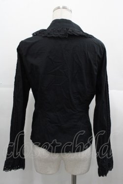 画像2: BABY,THE STARS SHINE BRIGHT / 袖ピンタックブラウス(2重衿ver.)  黒 I-25-11-07-001-BA-BL-SA-ZI