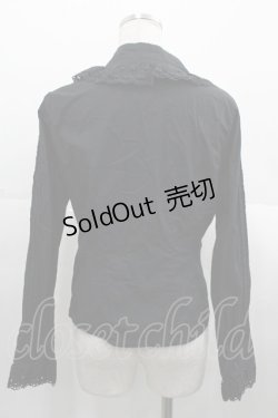 画像2: BABY,THE STARS SHINE BRIGHT / 袖ピンタックブラウス(2重衿ver.)  黒 I-25-11-07-001-BA-BL-SA-ZI