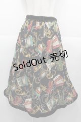 Jane Marple / 楽器柄スカート  黒 I-25-11-07-081-JM-SK-SA-ZI