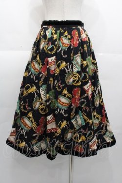 画像2: Jane Marple / 楽器柄スカート  黒 I-25-11-07-081-JM-SK-SA-ZI