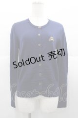 Jane Marple / 馬車刺繍ニットカーディガン  ネイビー I-25-11-07-008-JM-TO-SA-ZI