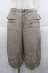 Jane Marple Dans Le Salon / ZIPポケットフリルハーフパンツ  ブラウン I-25-11-07-090-JM-PA-SA-ZI