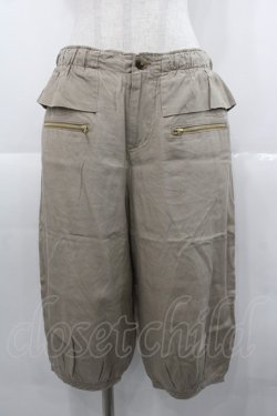 画像1: Jane Marple Dans Le Salon / ZIPポケットフリルハーフパンツ  ブラウン I-25-11-07-090-JM-PA-SA-ZI