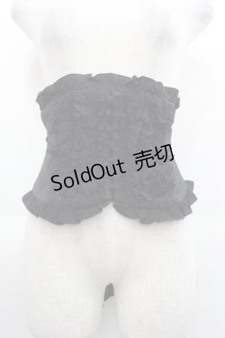 画像1: Sheglit / フリルリボンコルセット  黒 I-25-11-07-093-EL-ZA-SA-ZI