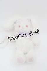 BABY,THE STARS SHINE BRIGHT / ラベンダーラメ入りリボンうさくみゃリュックミニミニ  白Ｘラベンダー I-25-11-07-096-BA-BG-SA-ZI