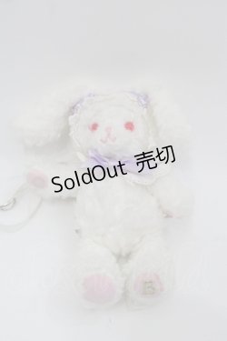 画像1: BABY,THE STARS SHINE BRIGHT / ラベンダーラメ入りリボンうさくみゃリュックミニミニ  白Ｘラベンダー I-25-11-07-096-BA-BG-SA-ZI