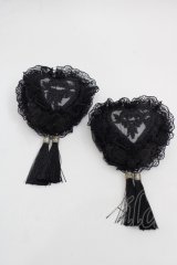 星箱works / 青華磁 お団子クリップ式コサージュ  黒 I-25-11-07-102-PU-AC-SA-ZI