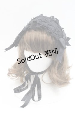 画像1: BABY,THE STARS SHINE BRIGHT / ローズレースリボンヘッドドレス  黒 I-25-11-07-104-BA-AC-SA-ZI