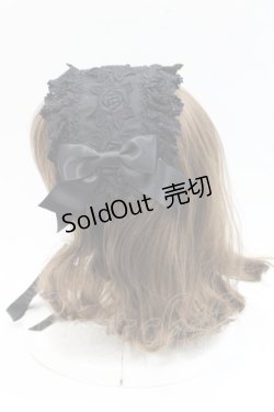 画像3: BABY,THE STARS SHINE BRIGHT / ローズレースリボンヘッドドレス  黒 I-25-11-07-104-BA-AC-SA-ZI