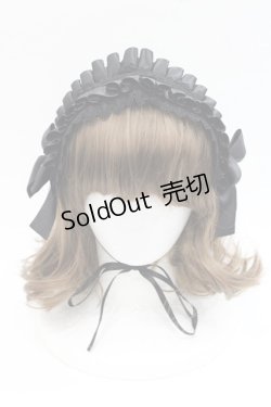 画像2: LOLITAその他(お買取対象外) / クロスリボンプリーツヘッドドレス  黒 I-25-11-07-105-LO-AC-SA-ZI