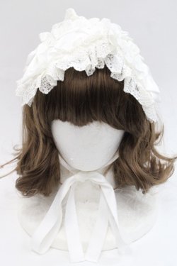 画像2: ATELIER PIERROT / 編み上げリボンヘッドドレス  白 I-25-11-07-106-EL-AC-SA-ZI